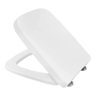 Abbildung von eSituro Toilettendeckel Klodeckel Wc Sitz mit Absenkautomatik Fast Fix/Schnellbefestigung Duroplast Eckige Form
