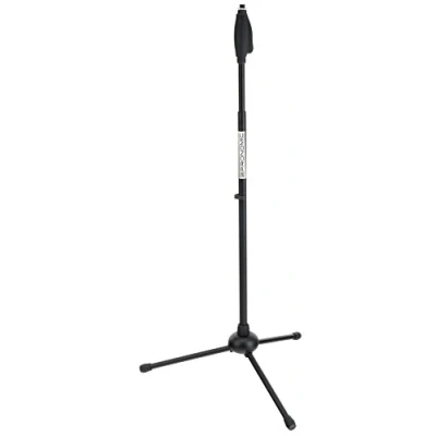 Abbildung von Pronomic MS 250 Einhand Mikrofonständer Stativ für Sängermikrofon Stabile Standfüße Einfach ausziehbar durch praktischen Einhandverschluss Höhe: 106 bis 171 cm Schwarz
