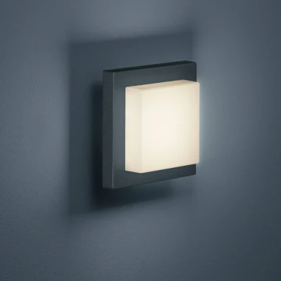 Abbildung von Trio Leuchten LED Aussen Wandleuchte Hondo in Aluminiumguss anthrazit, PVC Schirm weiß 228960142