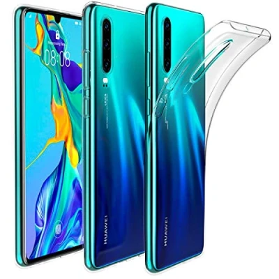 Abbildung von Verco Handyhülle für Huawei P30 Case, Handy Cover Hülle Transparent Dünn Klar Silikon, durchsichtig