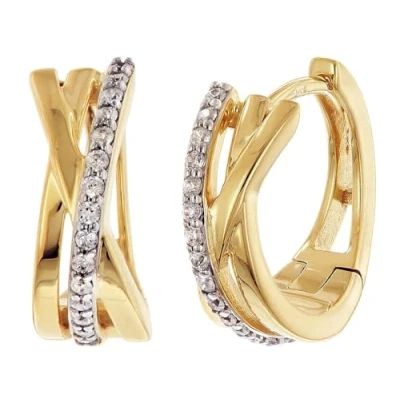 Abbildung von trendor 68457 Damen Ohrringe Gold 333/8K Klapp Creolen