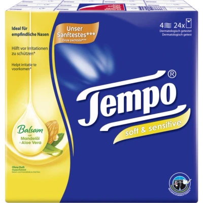Abbildung von TEMPO Papiertaschentücher Taschentücher Plus 24x9 (1 St)
