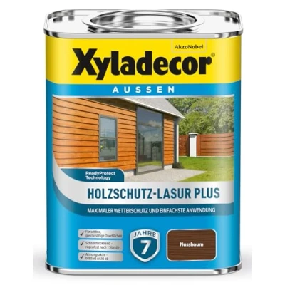 Abbildung von Xyladecor Holzschutz Lasur Plus, 750ml, Nussbaum