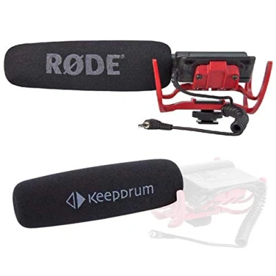 Abbildung von Rode VideoMic Rycote Richtmikrofon Kameramikrofon + keepdrum KDWSVM Popschutz