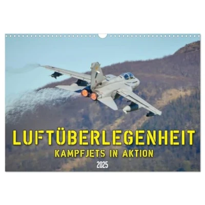 Abbildung von Luftüberlegenheit Kampfjets in Aktion (Wandkalender 2025 DIN A3 quer), CALVENDO Monatskalender