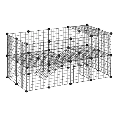 Abbildung von Freigehege Laufgitter DIY Welpenlaufstall Gittergehege Metallgitter