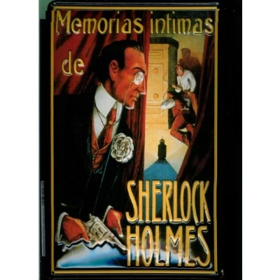 Abbildung von Buddel Bini Versand Blechschild Sherlock Holmes Memorias Intimas Filmplakat Werbeschild Schild Nostalgieschild