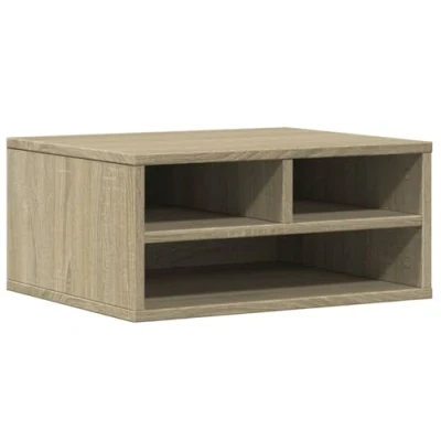 Abbildung von vidaXL Druckerständer, Druckertisch mit Stauraum, Druckerregal für Büro Arbeitszimmer, Druckerhalter Beistelltisch, Sonoma Eiche Holzwerkstoff