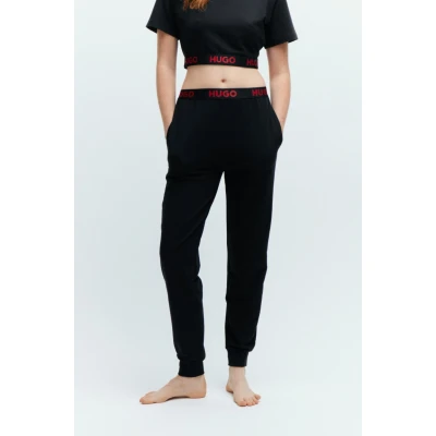 Abbildung von HUGO Sporty LOGO Pants Nachtwäsche Hose, Damen, Größe: XL, Black