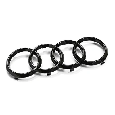 Abbildung von Audi 82A071801 Zeichen Kühlergrill Ringe Black Edition Emblem Blackline Logo Schwarz