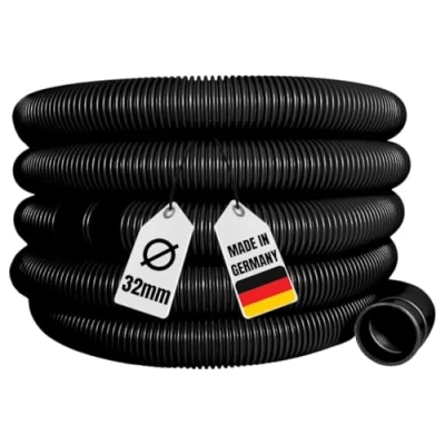 Abbildung von AquaOne Poolschlauch 32mm schwarz 1,5 Meter I Hochwertiger Pool Schlauch für Garten &amp; Schwimmbad Solarschlauch Schwimmbadschlauch Saugschlauch Pumpenschlauch Flexibel Wasserschlauch