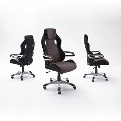 Abbildung von Robas Lund, Stuhl, Bürostuhl, Chefsessel, Karlo, grau/schwarz, 64 x 65 122 132 cm, 63536GS8