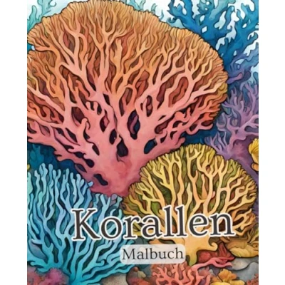Abbildung von Korallen Malbuch mit 51 Seiten Meer Ozean Unterwasser Malbuch: Tauche Ein in die bunte Welt der Korallen: für entspannte Kreativität.