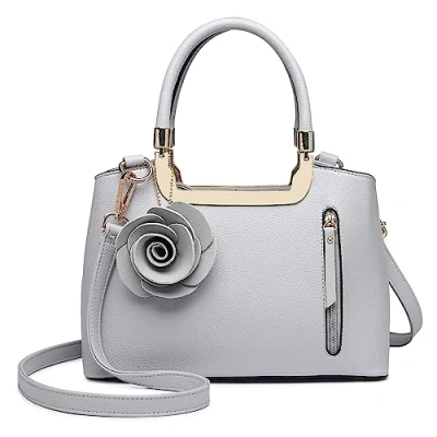 Abbildung von Miss Lulu Handtasche Damen Mit Blumen Henkeltasche Schultertasche Umhängetasche Elegant Kunstleder Retro Tasche