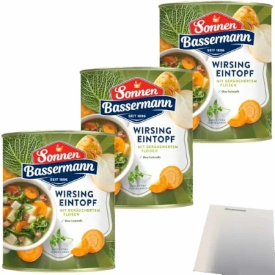 Abbildung von Sonnen Bassermann Wirsing Eintopf 3er Pack (3x800g Dose) + usy Block