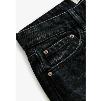 Abbildung von Next Baggy WIDE Jeans Straight Leg, Damen, Größe: 40, Black
