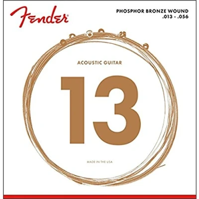 Abbildung von Fender Phosphorbronze Saiten für Akustikgitarren, Kugelkopf, 60 m, Stärke 0,013 .056, (6)