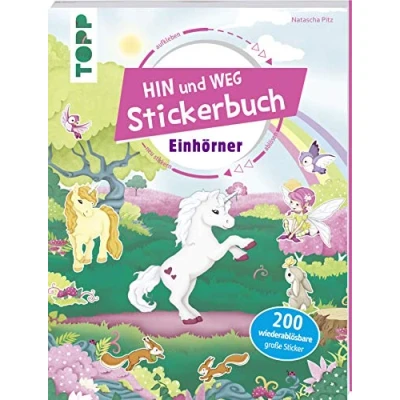 Abbildung von Das Hin und weg Stickerbuch. Einhörner: Mit über 200 wiederablösbaren großen Stickern