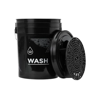 Abbildung von BENBOW Reinigungs Set Wascheimer 20L mit Deckel + Schmutzsieb schwarz, (3 teilig), schwarz