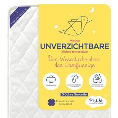 Abbildung von P&#039;tit Lit Unentbehrliche Babymatratze 70x140 cm Klimatisiert: 1 Sommerseite / Winterseite Oeko Tex®