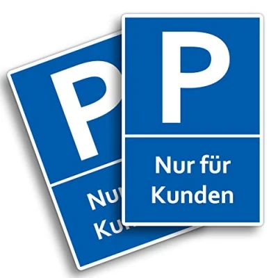 Abbildung von 2 Stück Nur für Kunden Parkplatzschild 20 x 30 cm aus stabiler PVC Hartschaumplatte 3mm Schild Gäste mit UV Schutz von STROBO