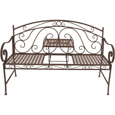 Abbildung von Garden Pleasure Gartenbank &quot;Saket&quot;, mit hochklappbarem Tisch, BxTxH: 141x53x96 cm