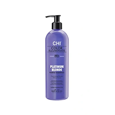 Abbildung von CHI Color Illuminate Shampoo platin blonde + Pumpe 355 ml