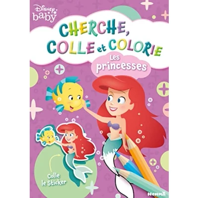 Abbildung von Disney Baby Cherche, colle et colorie Les princesses