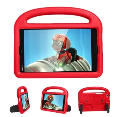 Abbildung von Kinderhülle für Huawei MediaPad M3 Lite/M5 Lite 8,4 Zoll, Tablet Hülle kinderfreundlich, leicht, Griff mit Ständer, weicher EVA Schaum, stoßfeste Schutzhülle, Rot