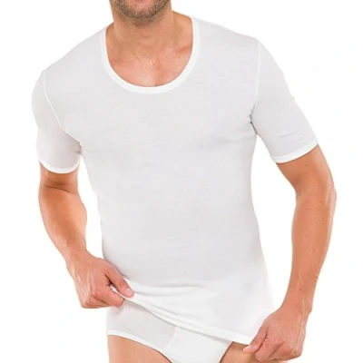 Abbildung von Schiesser Organic Cotton Original 2 PACK Unterhemd/shirt, Herren, Größe: Large, Weiss