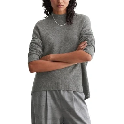 Abbildung von Marc O&#039;Polo Denim MOCK NECK Strickpullover, Damen, Größe: XS, Dark shadow melange
