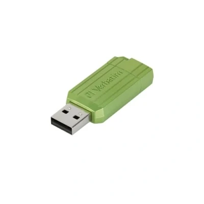 Abbildung von Verbatim PinStripe USB Stick 16GB, 2.0, Speicherstick, für Laptop Notebook Ultrabook TV Autoradio, 2.0 Stick, Datenstick mit Schiebemechanismus, Eucalyptus Green