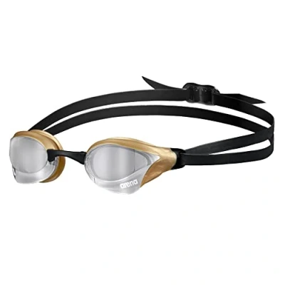 Abbildung von arena Cobra Core Swipe Mirror Unisex Wettkampfbrille für Erwachsene, Schwimmbrille mit Gebogenen Spiegelgläsern, Anti Beschlag, UV Schutz, 5 Austauschbare Nasenstege