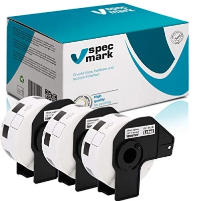 Abbildung von specmark 3 Rollen Einzeletiketten kompatibel mit Brother DK 11221 23mm x 1000 Stück Etiketten für allen QL Etikettendruckern 570 700 800