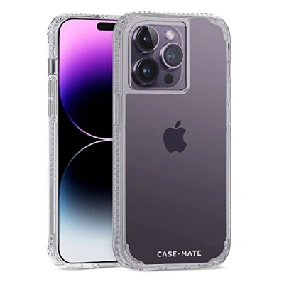 Abbildung von Case Mate Tough Plus Schutzhülle für iPhone 14 Pro transparent [4,5 m Fallschutz] [kabelloses Laden kompatibel] Handyhülle Apple 6,1 Zoll, stoßfeste Abdeckung mit Anti Vergilbung und