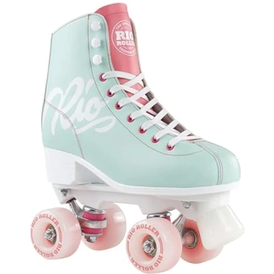 Abbildung von Quad Rollschuhe Script Himmelblau