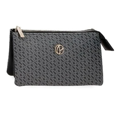 Abbildung von Pepe Jeans Megan Geldbörse mit DREI Fächern, Schwarz, 17,5 x 9,5 2 cm, Talla única, Fächern