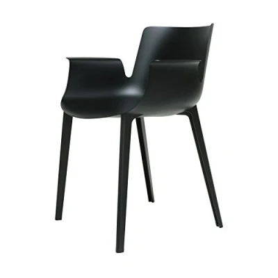 Abbildung von Kartell 580209 Stuhl mit Armlehnen, Plastik, schwarz, 54 x 62 77 cm