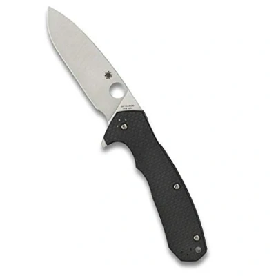 Abbildung von Spyderco, Taschenmesser, Amalgam Compression Lock, Klinge: 9.9 cm, G10, schwarz, Klappmesser, extended Tang, satin finish