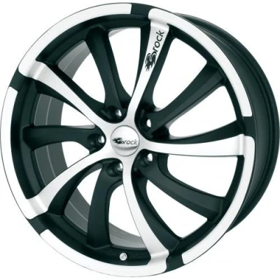 Abbildung von Brock B23 schwarz matt front poliert 7x17 ET46 5.00x100.00 Hub Hole 57.10 mm Alu felgen