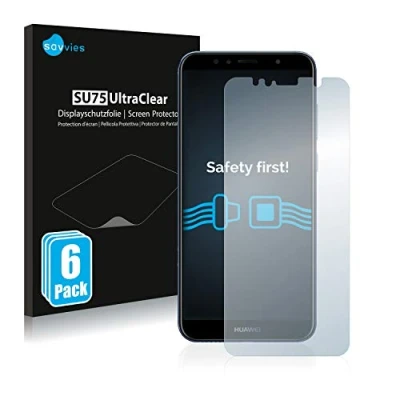 Abbildung von Savvies 6 Stück Schutzfolie für Huawei Y6 2018 / Prime Displayschutz Folie Ultra Transparent