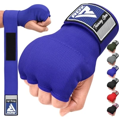 Abbildung von RDX Gel Innenhandschuhe Boxen MMA Muay Thai Training, Elastisch Boxbandagen 100cm Lang Handgelenkbandagen, Kampfsport Sparring Handbandagen Inner Boxing Gloves Punchingbälle Punchinghandschuhe