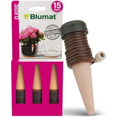 Abbildung von Blumat 12500 Bewässerung für Pflanzen, Pflanzenbewässerung Wasserspender, Terracotta/grün (15 Stück)