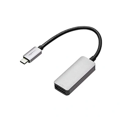 Abbildung von Amazon Basics USB C auf DisplayPort Adapter, Aluminium, Grau