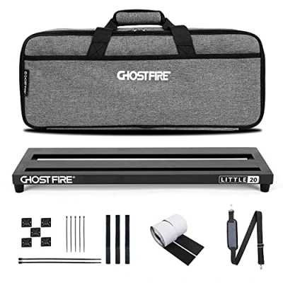 Abbildung von Ghost Fire Gitarren Pedalplatine, Aluminiumlegierung, 0,8 kg, Effektpedalboard, 50,8 x 17,8 3,8 cm, mit Tragetasche, V Serie (V Little 20)