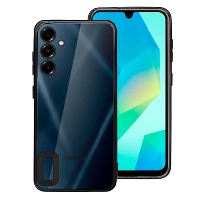 Abbildung von Cool Schutzhülle für Samsung A165 Galaxy A16 / 5G, metallischer Rand, Schwarz