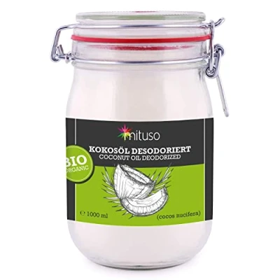 Abbildung von mituso Bio Kokosöl, Geschmacksneutral (desodoriert), 1er Pack (1 x 1000 ml)
