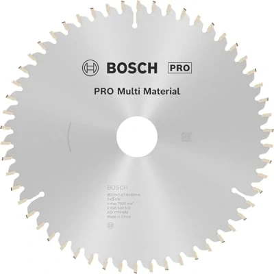 Abbildung von Bosch 1x PRO Multi Material Kreissägeblatt für Netz Handkreissägen (für Aluminium, Kunststoff, Ø mm, Professional Zubehör Handkreissäge)