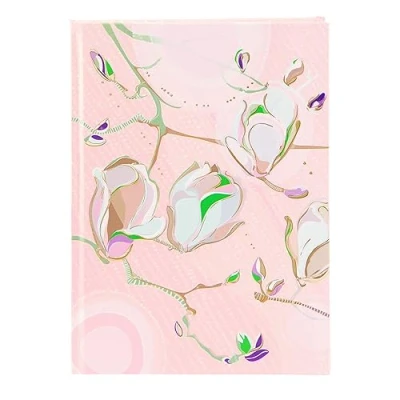 Abbildung von goldbuch Notizbuch DIN A5 Magnolia rosé im Turnowsky Design, Kladde mit 200 Seiten, Papier 100g/m² blanko, Kunstdruckpapier Einband Goldprägung und Lesezeichen, ca. 15 x 22 cm