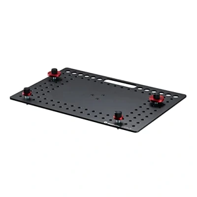Abbildung von Manfrotto TetherGear Laptop Deck, 4,8 mm Dicke, Leichte Aluminium Halterung, 46 cm x 31 cm, Cheese Plate Style, Anti Rutsch Halterung und Kabelmanagement, MLTSA4301B
